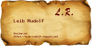 Leib Rudolf névjegykártya
